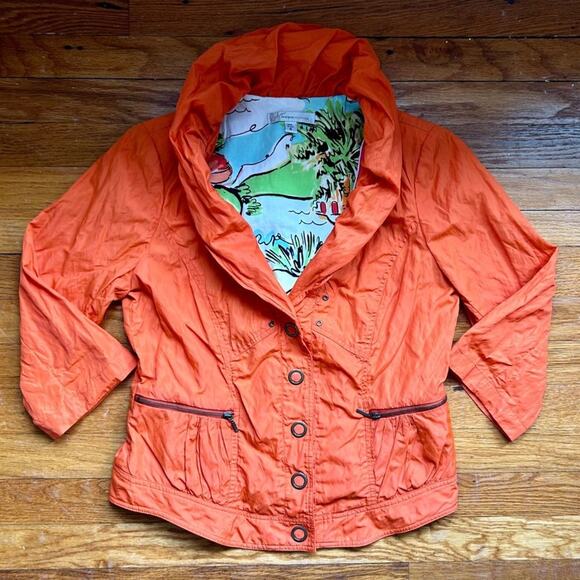Vintage 80s Renfrew Bright Orange Puff Collar Jacket – Size 8, Made in USA - Picture 7 of 16